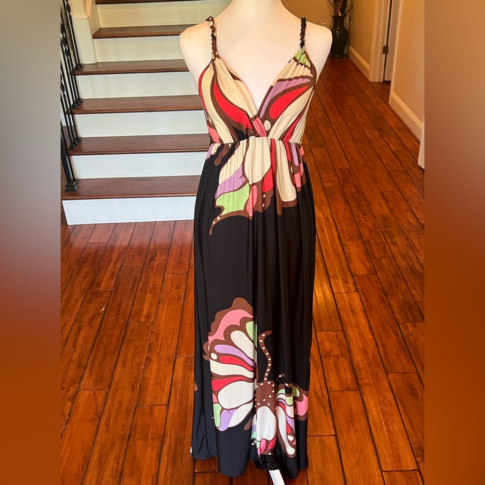 Elegant Multicolor Maxi Dress